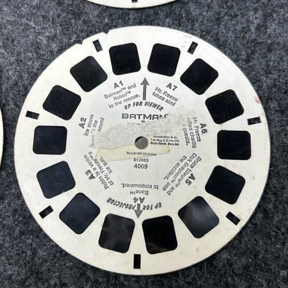 Vtg 90s View Master Stereo Reels Muppets Treasure Island Spider-Man Batman Robin - Picture 9 of 13